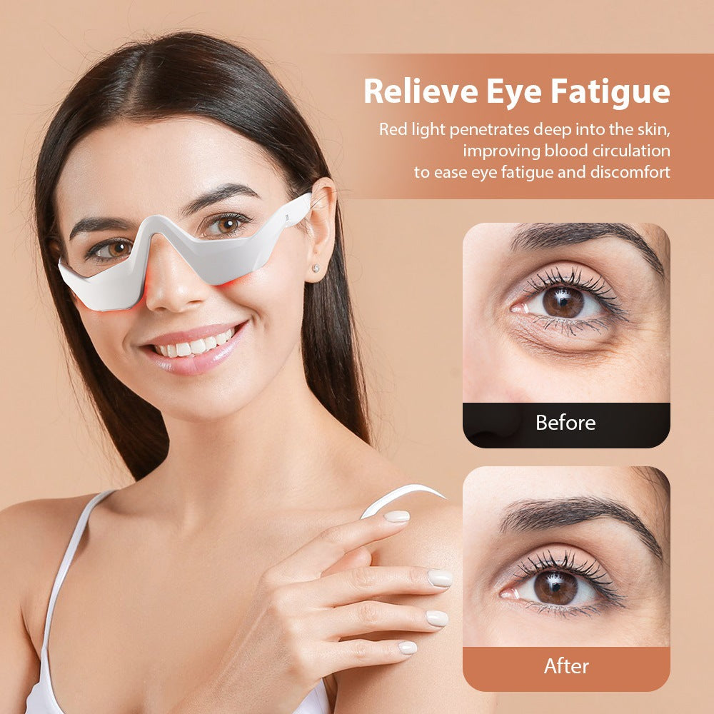 Microcurrent Eye Massager with EMS & Red Light – Reduces Dark Circles, Puffiness, and Fine Lines