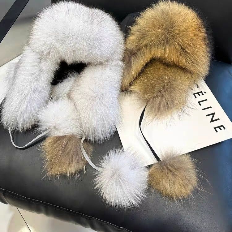 Women’s Faux Fur Hat – Winter Ski Hat with Ear Protection, Warm Snow Hat for Women & Kids