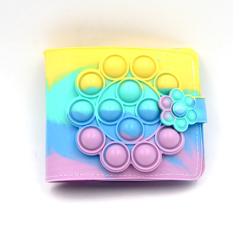 New Spot Silicone Rat Killing Pioneer Wallet Rainbow Lovely Pinch Music Children's Soft Buckle Wallet