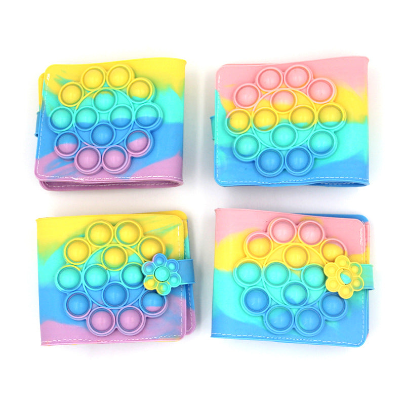 New Spot Silicone Rat Killing Pioneer Wallet Rainbow Lovely Pinch Music Children's Soft Buckle Wallet