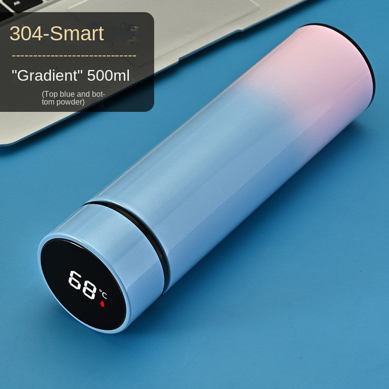 Smart Insulated Stainless Steel Water Cup – Portable Temperature Measurement Mug, Home & Travel Gift, Custom Engraving Available