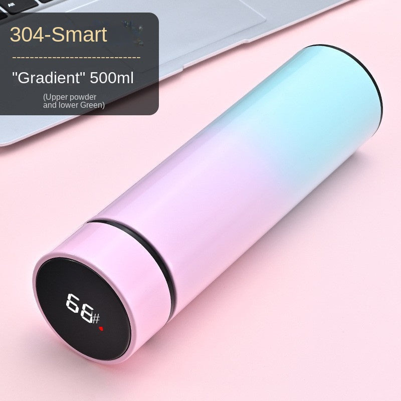Smart Insulated Stainless Steel Water Cup – Portable Temperature Measurement Mug, Home & Travel Gift, Custom Engraving Available