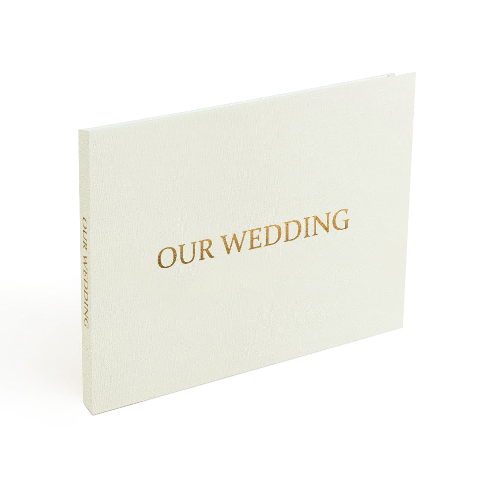 Multi functional commercial wedding video invitation letter linen material video brochure
