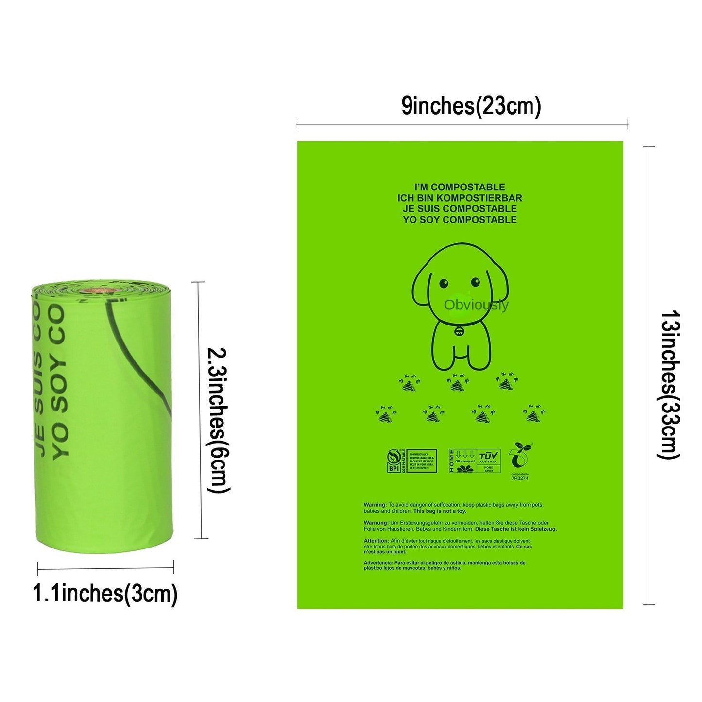 Biodegradable Pet Poop Bags – Corn Starch PLA Eco-Friendly Dog Waste Bags