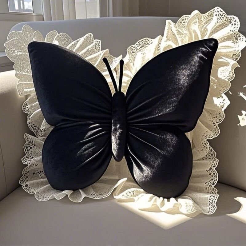 Butterfly Princess Bow Pillow – Elegant Decorative Cushion for Sofa, Bed, Car, Camp, Office.