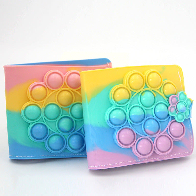 New Spot Silicone Rat Killing Pioneer Wallet Rainbow Lovely Pinch Music Children's Soft Buckle Wallet
