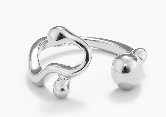 Irregular Metal Unique Ring Design for Women