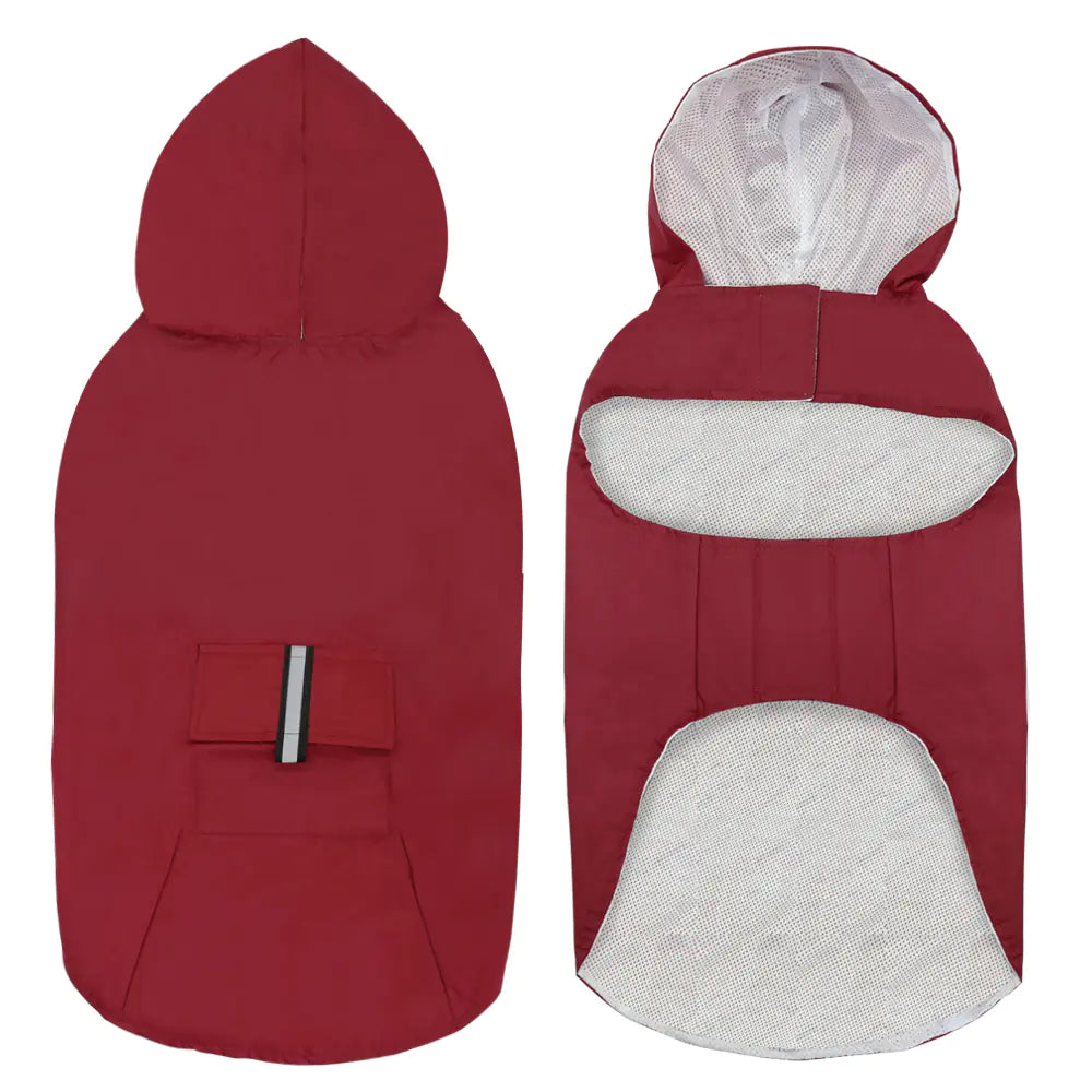 Large Waterproof Dog Raincoat for Outdoor Use
