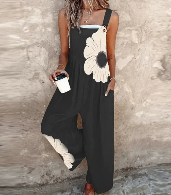 Summer Women's Vintage Printed Jumpsuit