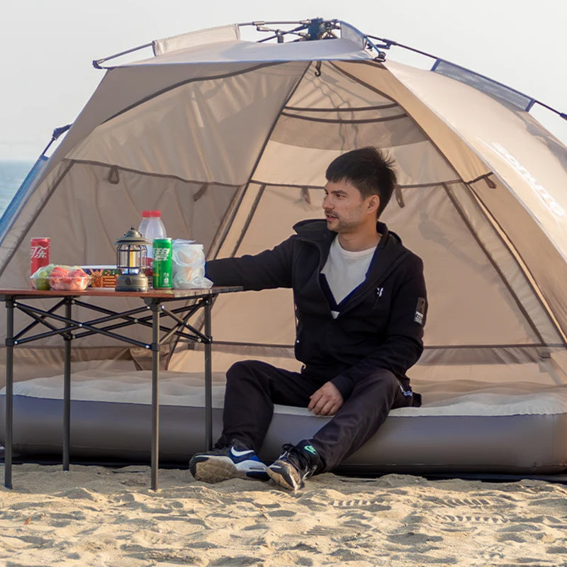 Quick-Set Outdoor Tent for 3-4 People – UV-Resistant Beach, Picnic & Camping Shelter with Sunshade