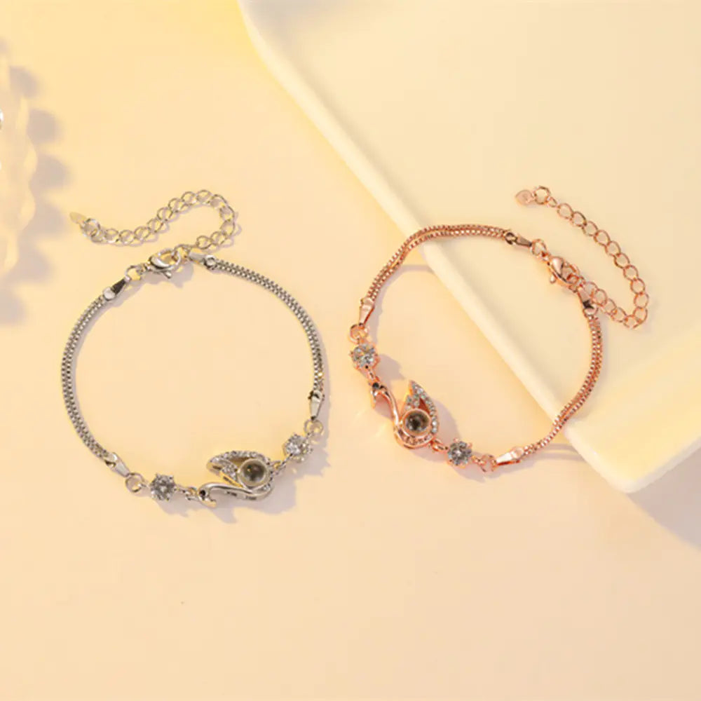 Black Swan Bracelet with Zircon