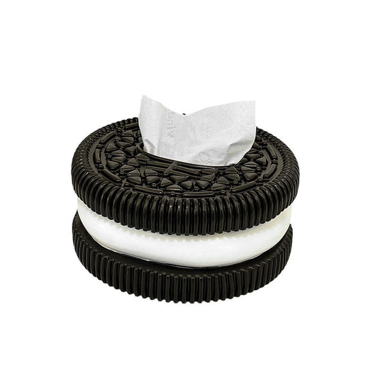 Minimalist Oreo-Inspired Tissue Box – Decorative Desktop Accessory for Living Room & Bedroom