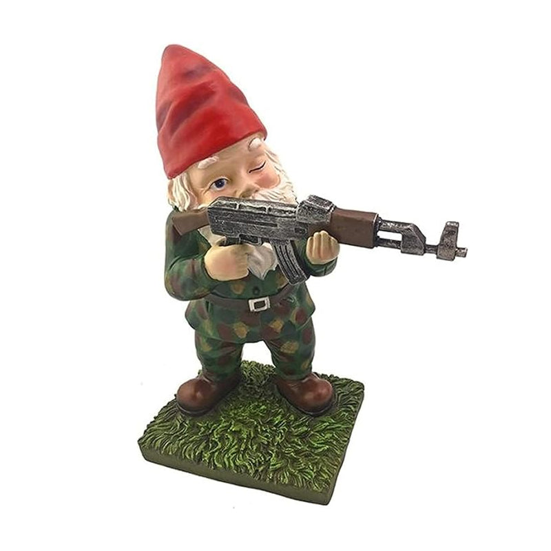 Funny Army Gnome Resin Garden Statue – Outdoor Dwarf Decor, Desk Ornament (3pcs, 2025)