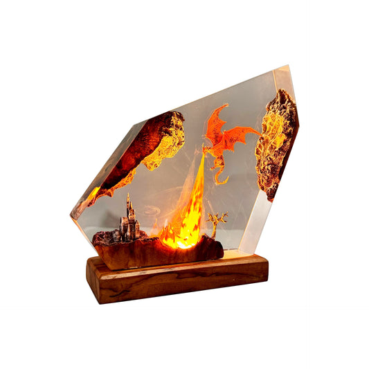 Dragonite Resin Night Light – LED Model Lamp for Bedroom/Desk Decor