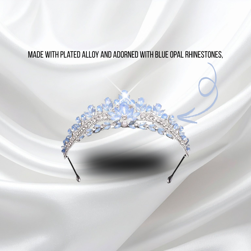 Light Blue Crystal Princess Crown/Tiara