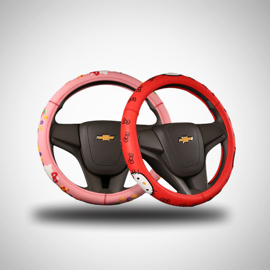 Fashionable Car Steering Wheel Cover - Hello Kitty Design