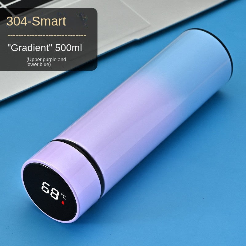 Smart Insulated Stainless Steel Water Cup – Portable Temperature Measurement Mug, Home & Travel Gift, Custom Engraving Available