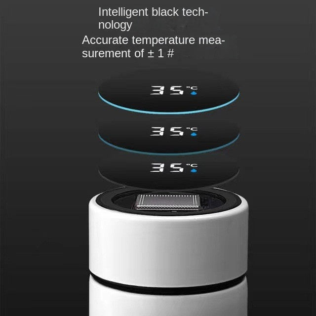Smart Insulated Stainless Steel Water Cup – Portable Temperature Measurement Mug, Home & Travel Gift, Custom Engraving Available