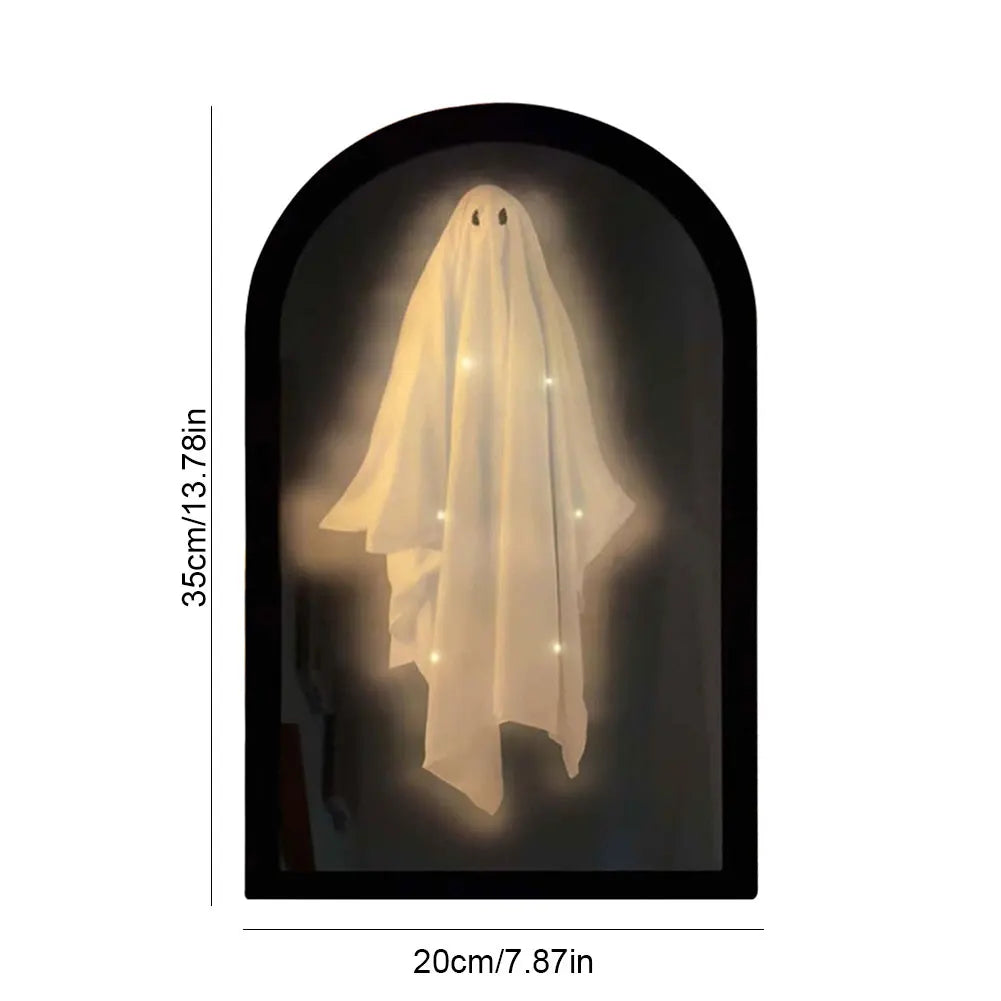 Halloween Ghost Mirror Night Light Cute Halloween Home Accessories Spooky Halloween Hologram Ghost Halloween Decor