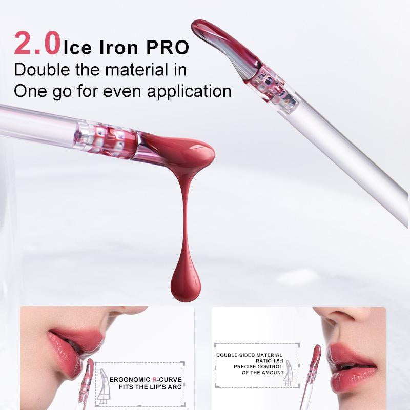 Judydoll Ice Watery Lip Gloss, Mirror Lip Glaze, Glossy Lip Stain, Transfer-Proof, Metal Applicator, Waterproof, Long-Lasting, Moisturizing, Liquid Lipsticks, Plumping, Not Easy to Fade, Makeup, Cosmetic, Holiday Gift, Springtok