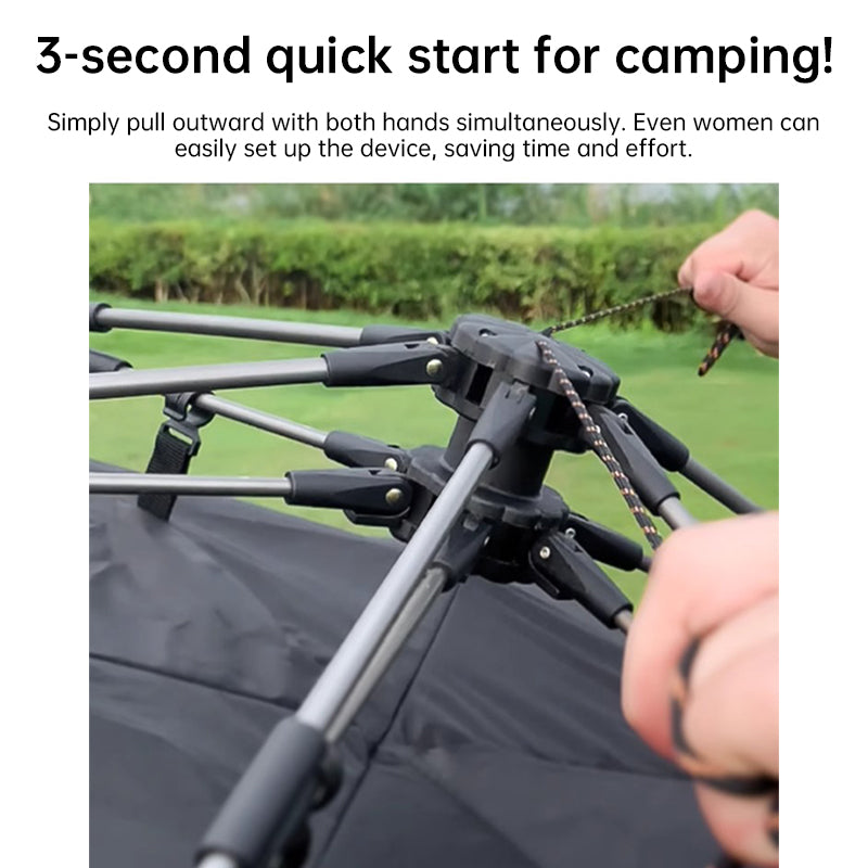 Quick-Set Outdoor Tent for 3-4 People – UV-Resistant Beach, Picnic & Camping Shelter with Sunshade