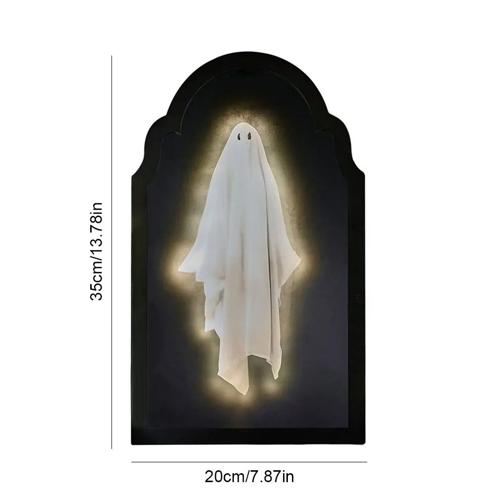 Halloween Ghost Mirror Night Light Cute Halloween Home Accessories Spooky Halloween Hologram Ghost Halloween Decor