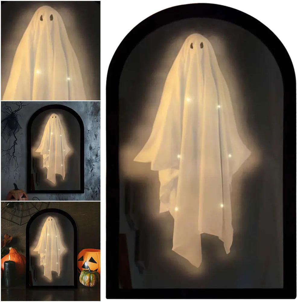 Halloween Ghost Mirror Night Light Cute Halloween Home Accessories Spooky Halloween Hologram Ghost Halloween Decor