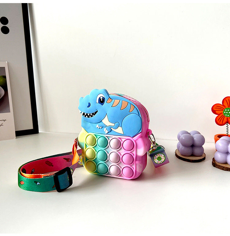 Children’s Silicone Bubble Crossbody Cartoon Animal Small Backpack/bag/Purse