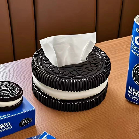 Creative and minimalist Oreo paper box home living room bedroom desktop high-end sense tissue box decorative accessories, ornaments