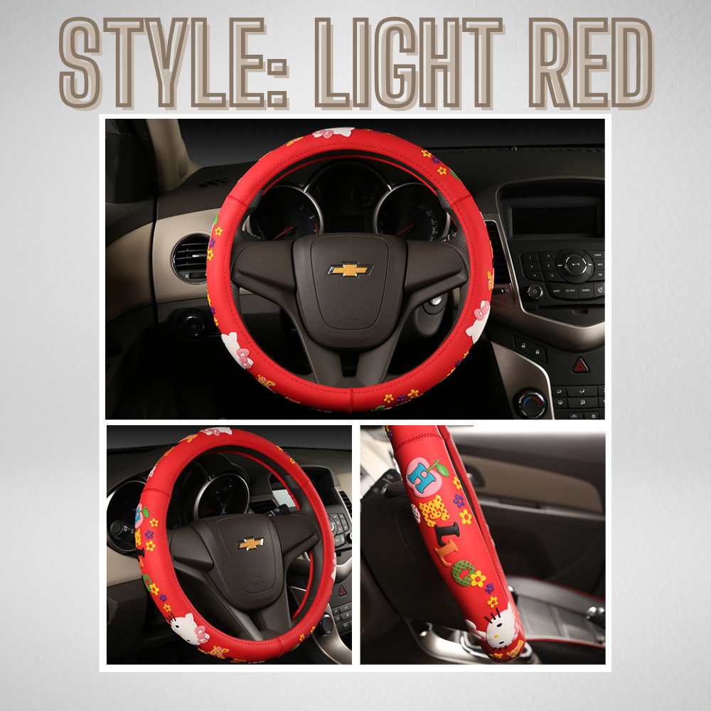 Fashionable Car Steering Wheel Cover - Hello Kitty Design