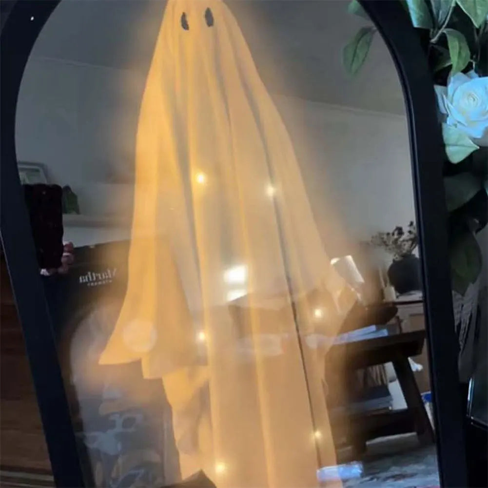 Halloween Ghost Mirror Night Light Cute Halloween Home Accessories Spooky Halloween Hologram Ghost Halloween Decor