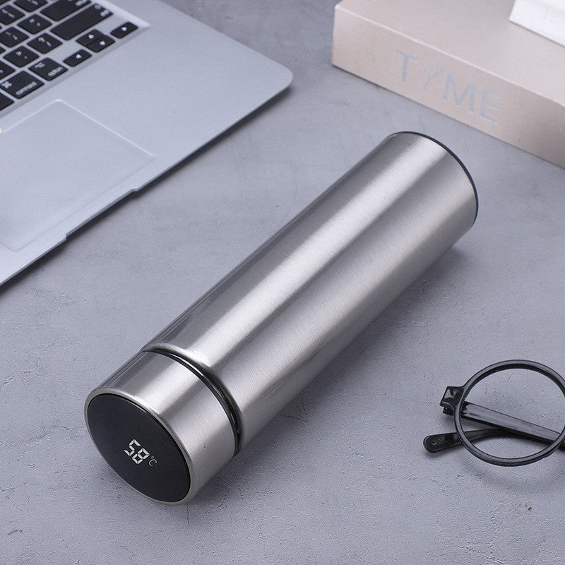 Smart Insulated Stainless Steel Water Cup – Portable Temperature Measurement Mug, Home & Travel Gift, Custom Engraving Available