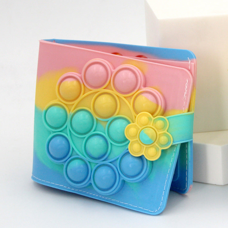 New Spot Silicone Rat Killing Pioneer Wallet Rainbow Lovely Pinch Music Children's Soft Buckle Wallet