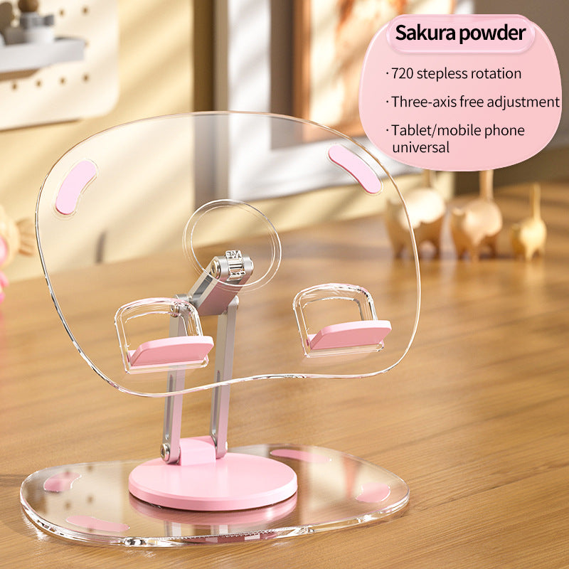 Adjustable 360° Rotating Mobile & Tablet Stand – Multifunctional Desktop Phone Holder for Live Streaming