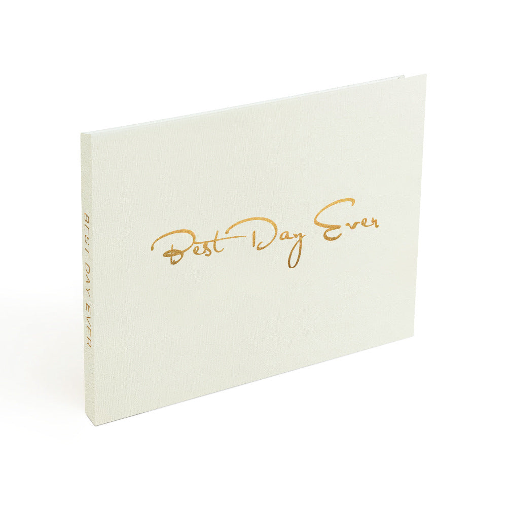 Multi functional commercial wedding video invitation letter linen material video brochure