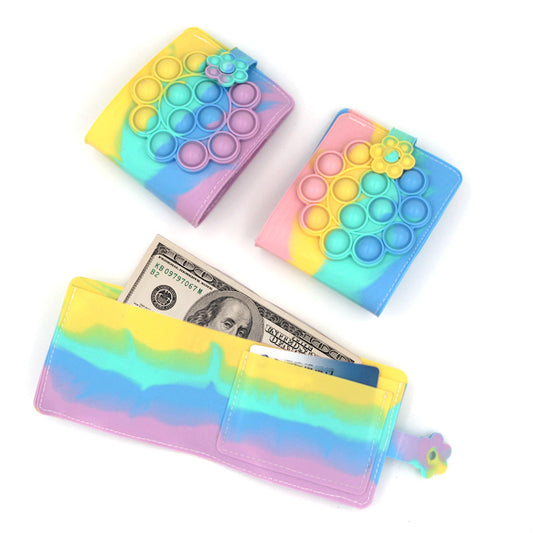New Spot Silicone Rat Killing Pioneer Wallet Rainbow Lovely Pinch Music Children's Soft Buckle Wallet