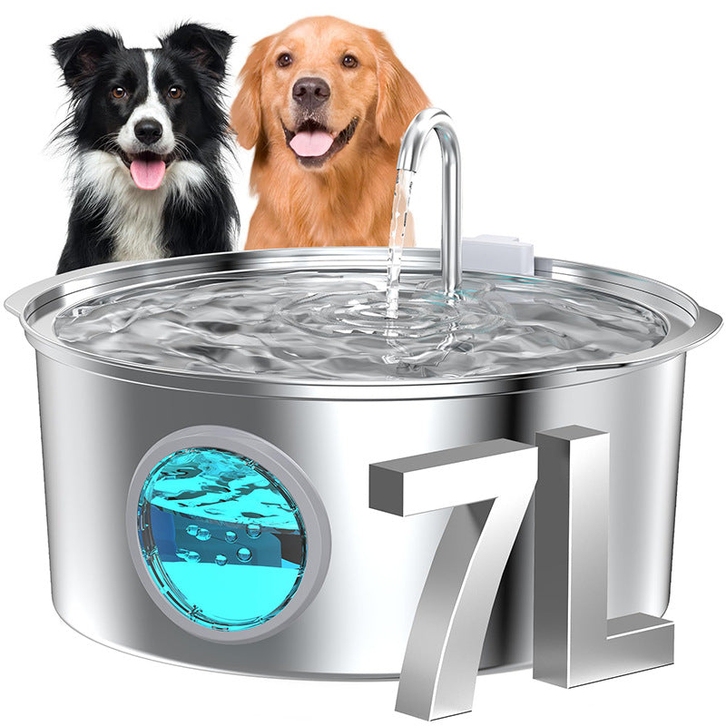 Stainless Steel Pet Water Fountain – Large Capacity Automatic Dispenser with Heating & Circulating Water for Cats and Dogs