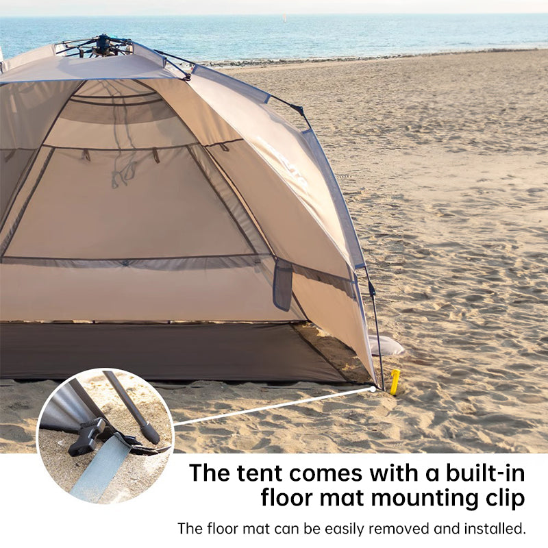 Quick-Set Outdoor Tent for 3-4 People – UV-Resistant Beach, Picnic & Camping Shelter with Sunshade