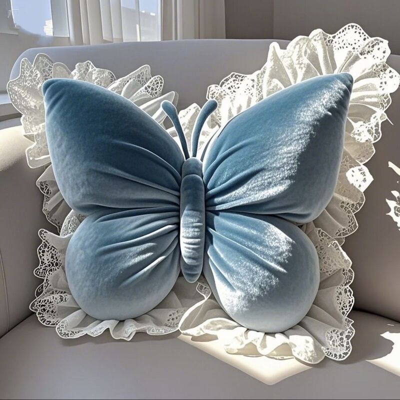 Butterfly Princess Bow Pillow – Elegant Decorative Cushion for Sofa, Bed, Car, Camp, Office.