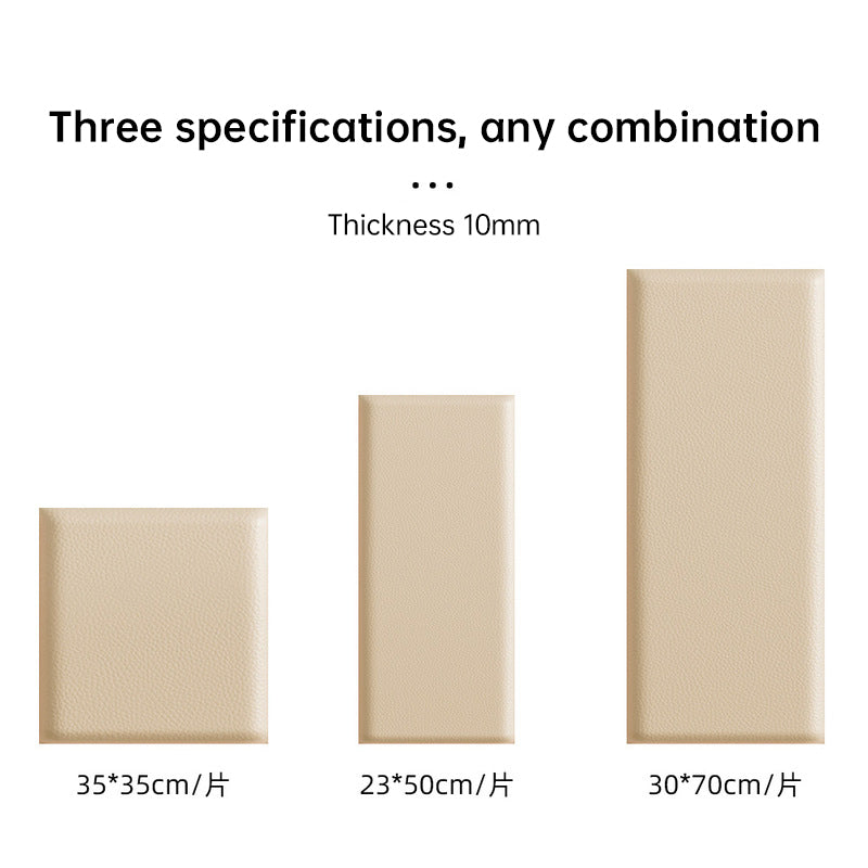 Kids 3D Wall Sticker, Self-Adhesive, Soft leather bag and Anti- collision Wall Bedhead Panels (2-8pcs)