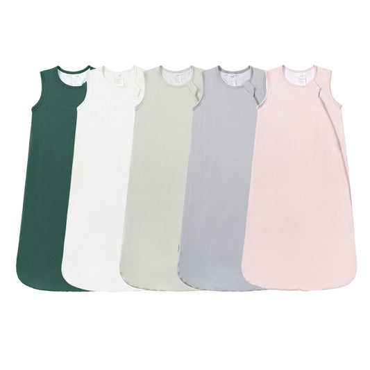 All-Season Baby Sleeping Bag – Bamboo Fiber Sleeveless Anti-Kick Sleep Sack for Spring, Summer & Autumn
