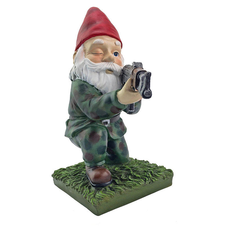 Funny Army Gnome Resin Garden Statue – Outdoor Dwarf Decor, Desk Ornament (3pcs, 2025)
