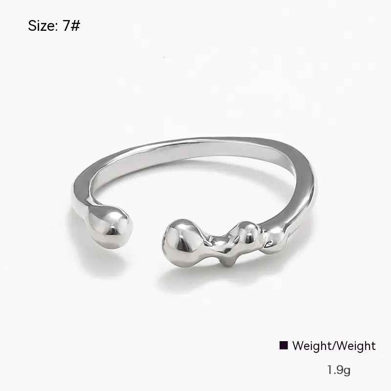 Irregular Metal Unique Ring Design for Women