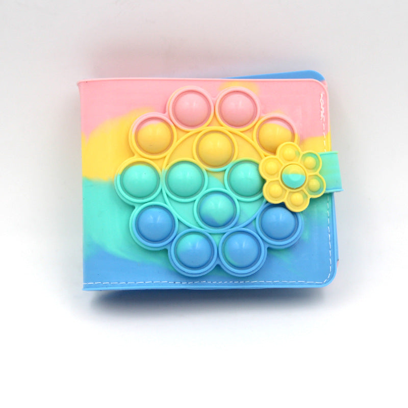New Spot Silicone Rat Killing Pioneer Wallet Rainbow Lovely Pinch Music Children's Soft Buckle Wallet