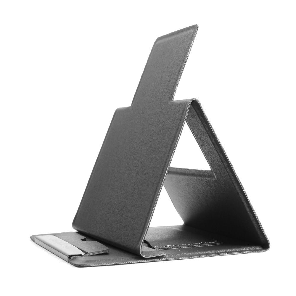 Personalized PU Leather Mobile Phone Stand – Ultra-Thin Folding Desktop Office Holder