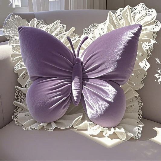Butterfly Princess Bow Pillow – Elegant Decorative Cushion for Sofa, Bed, Car, Camp, Office.