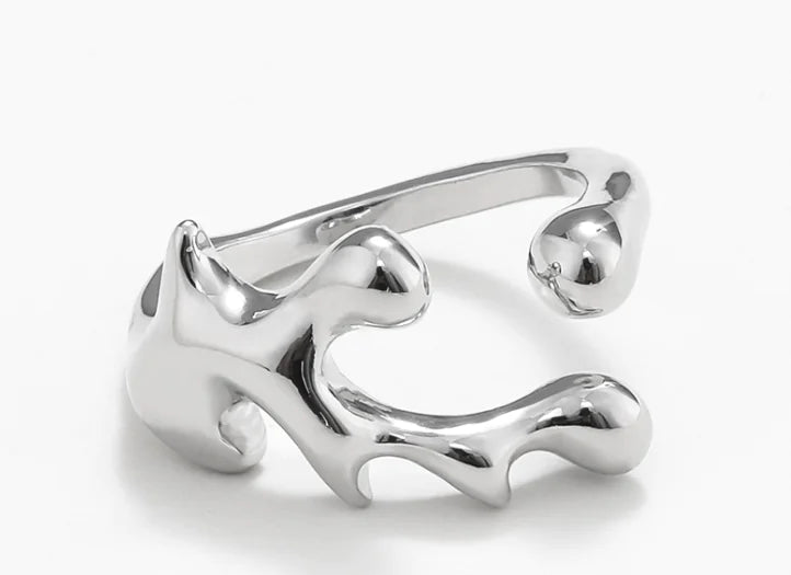 Irregular Metal Unique Ring Design for Women