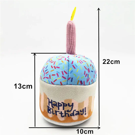 Dog Birthday Cake Plush Toy