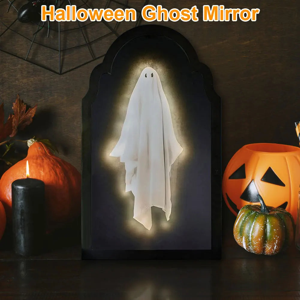 Halloween Ghost Mirror Night Light Cute Halloween Home Accessories Spooky Halloween Hologram Ghost Halloween Decor