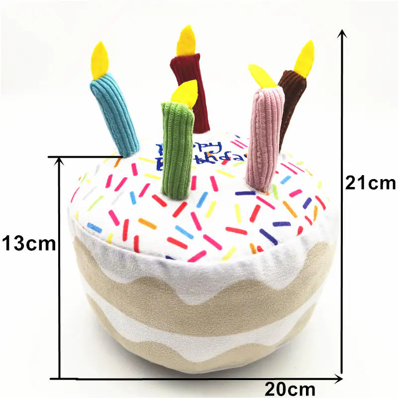 Dog Birthday Cake Plush Toy